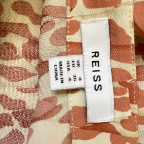 Reiss leopard print long sleeve button front blouse - Picture 7 of 12